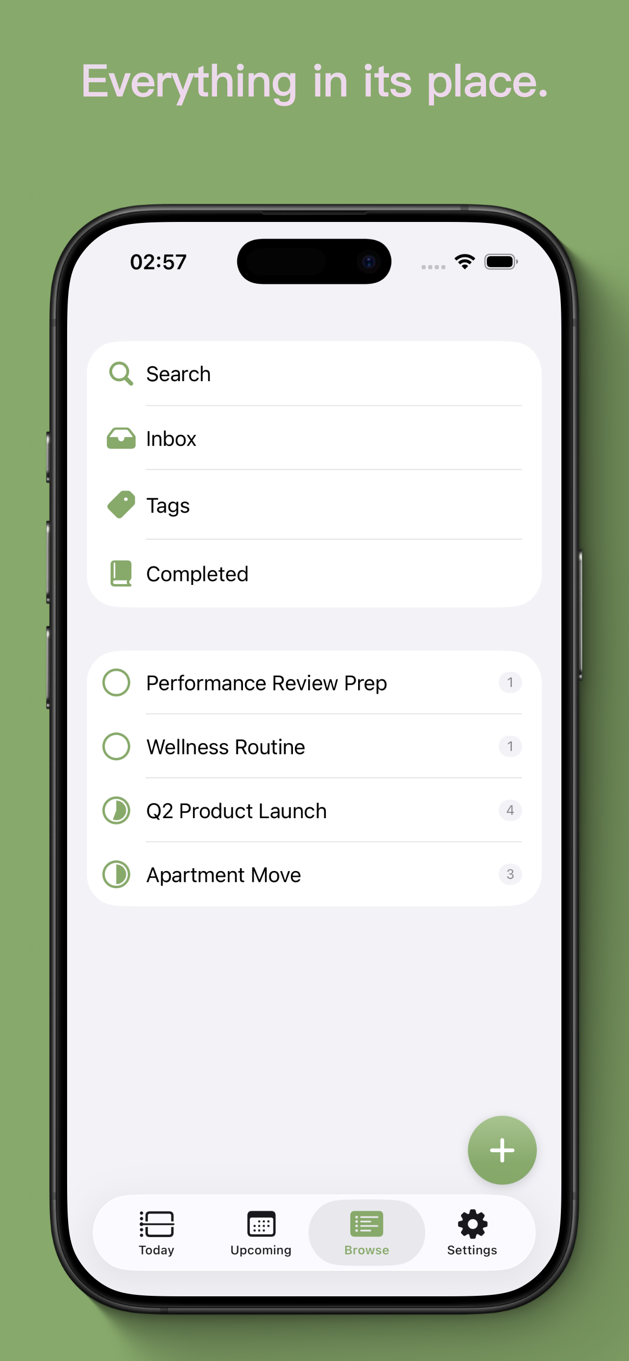 Screenshot of Flowiz App's Calendar view.